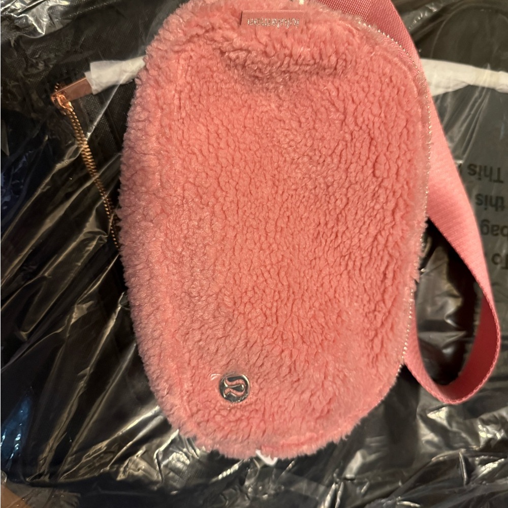 Lululemon Athletica Pink Plush Crossbody Bag